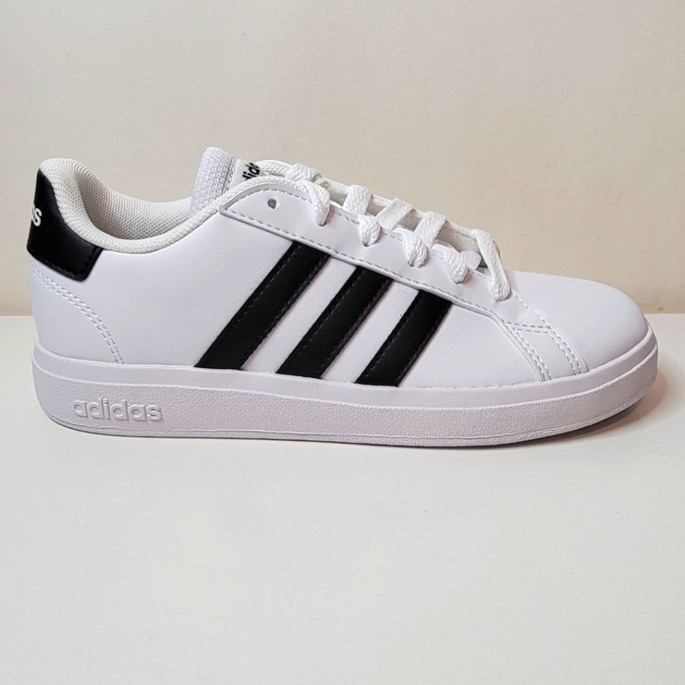 Adidas Unisex Big Kids Grand Court 2.0 K White/Core Black  GW6511 #10